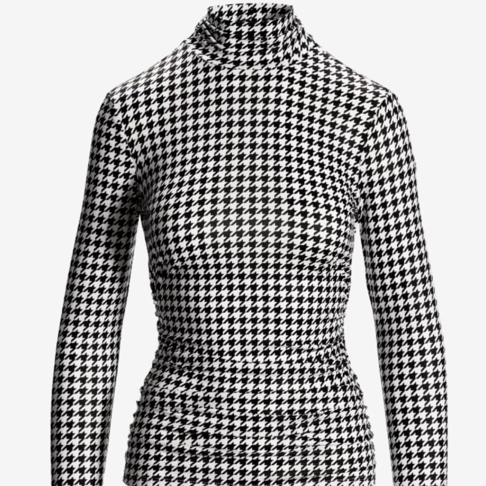 Herringbone Turtleneck Top
